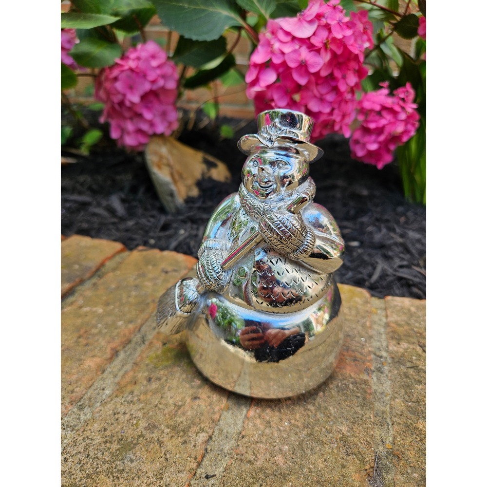 Reed & Barton Silverplate Musical Snowman, "Frosty the Snowman" Works Great!